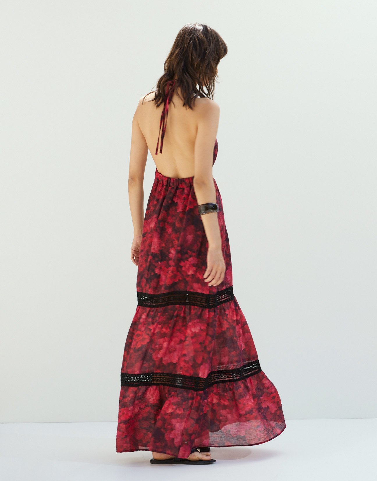 Maxi dress with tie