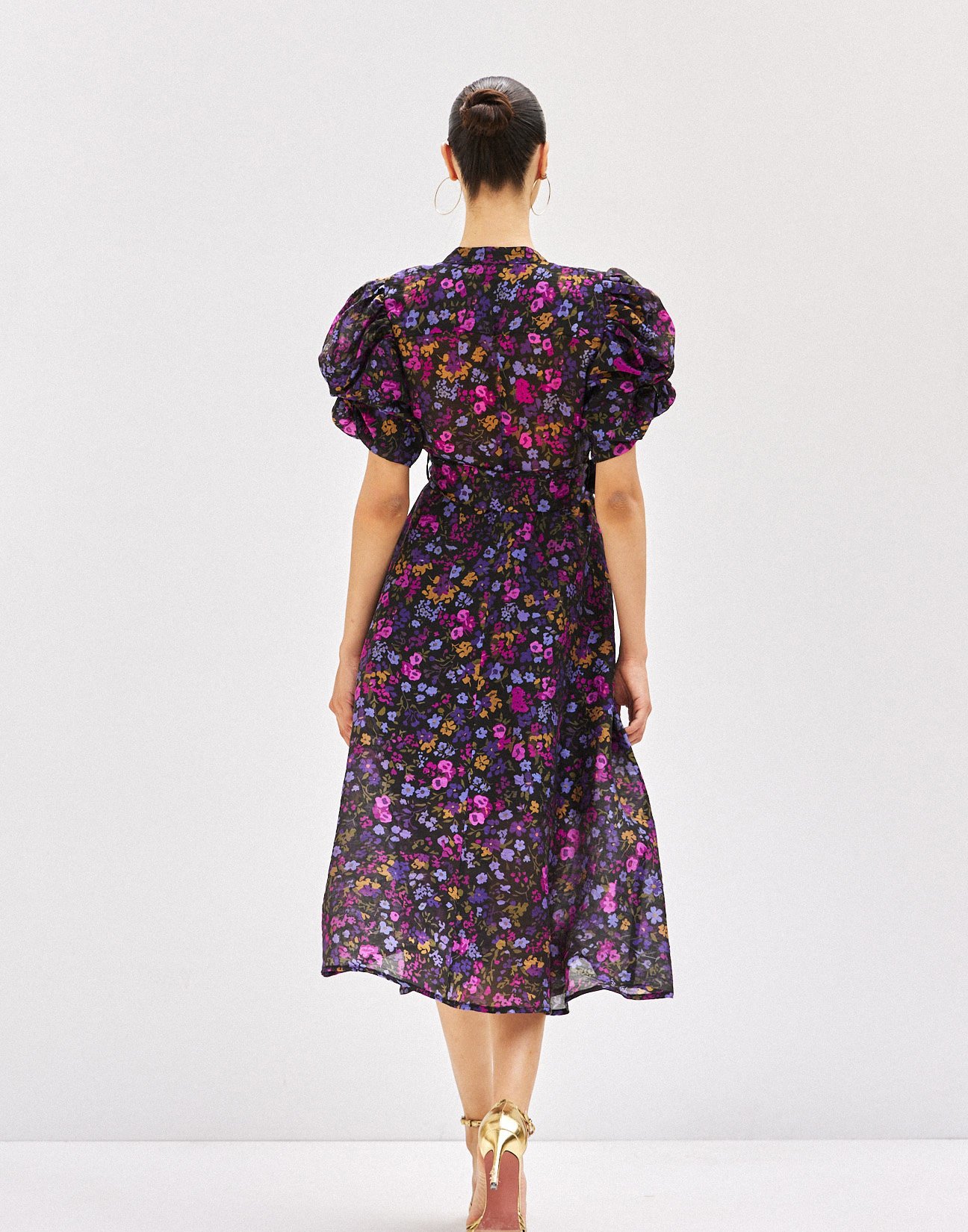 Midi dress with knot detail