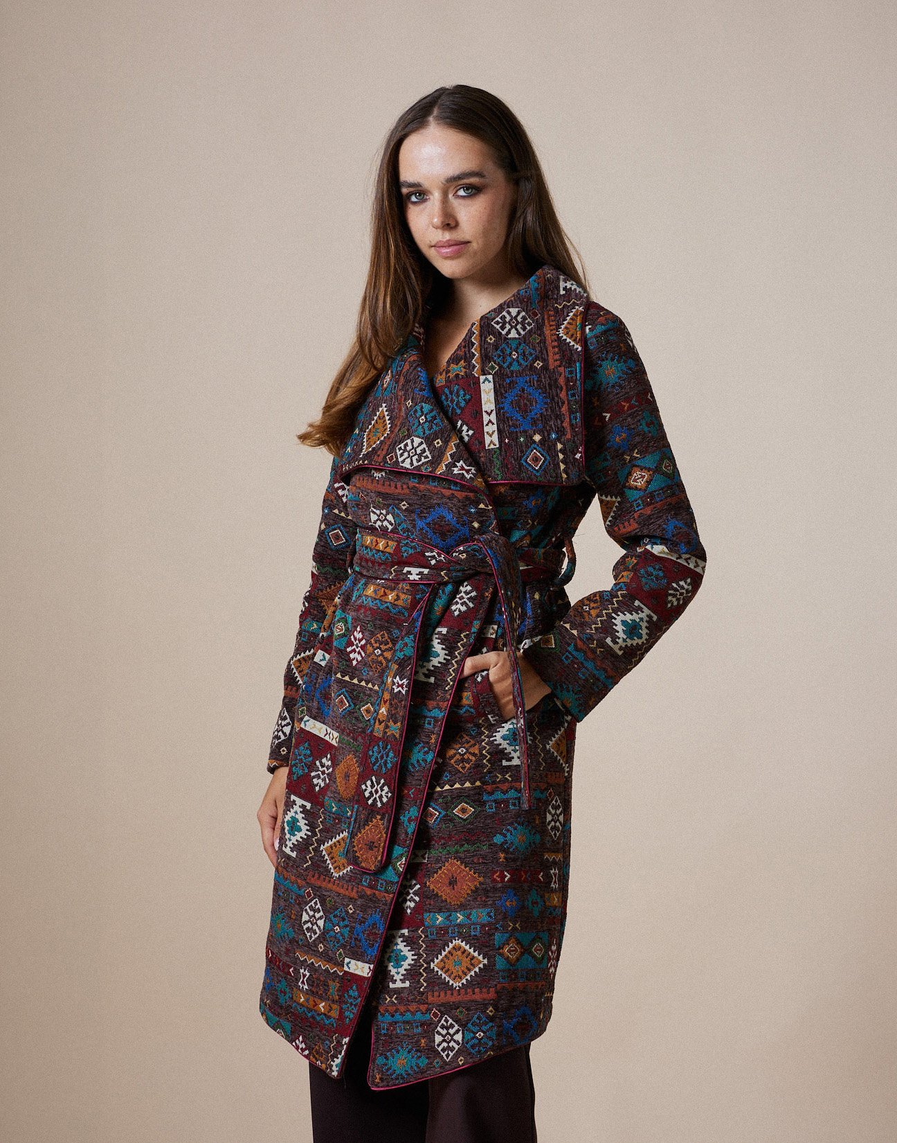 Jacquard coat