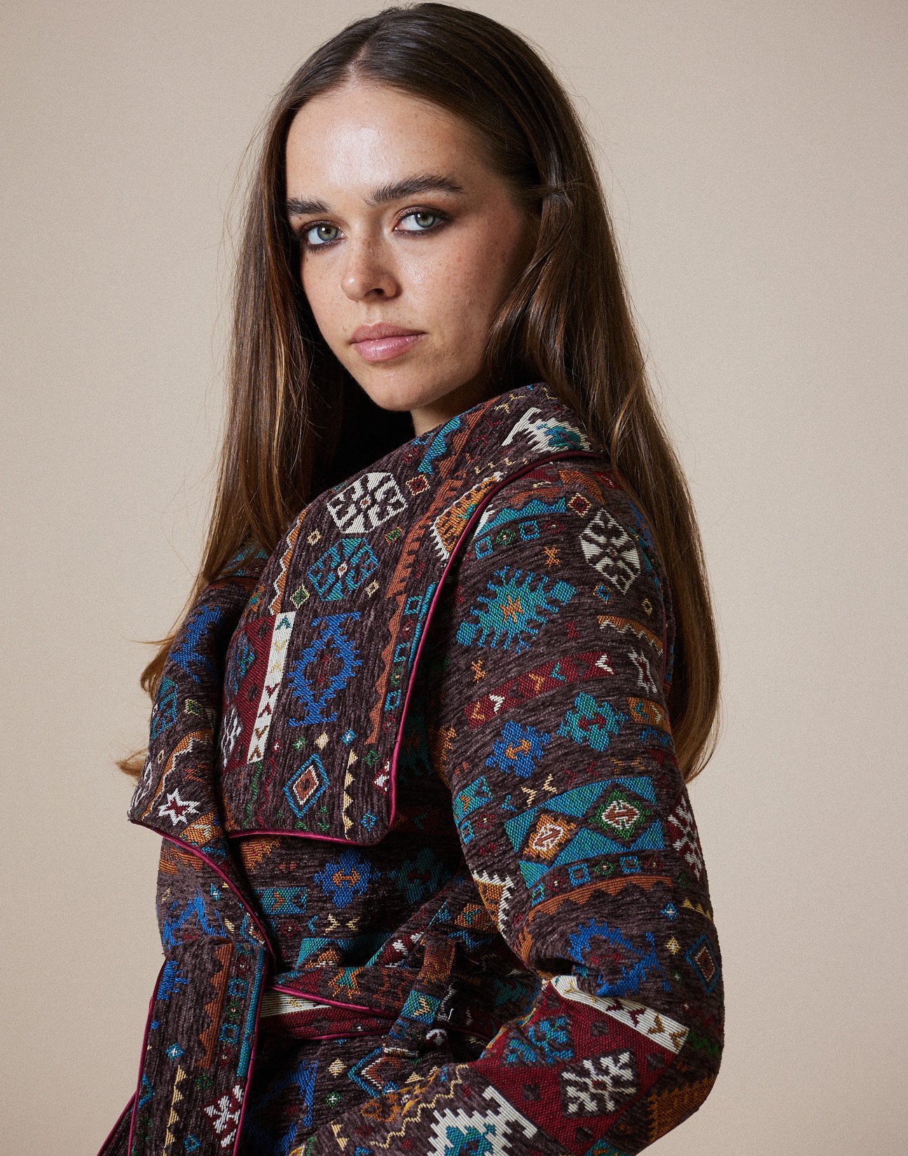 Jacquard coat