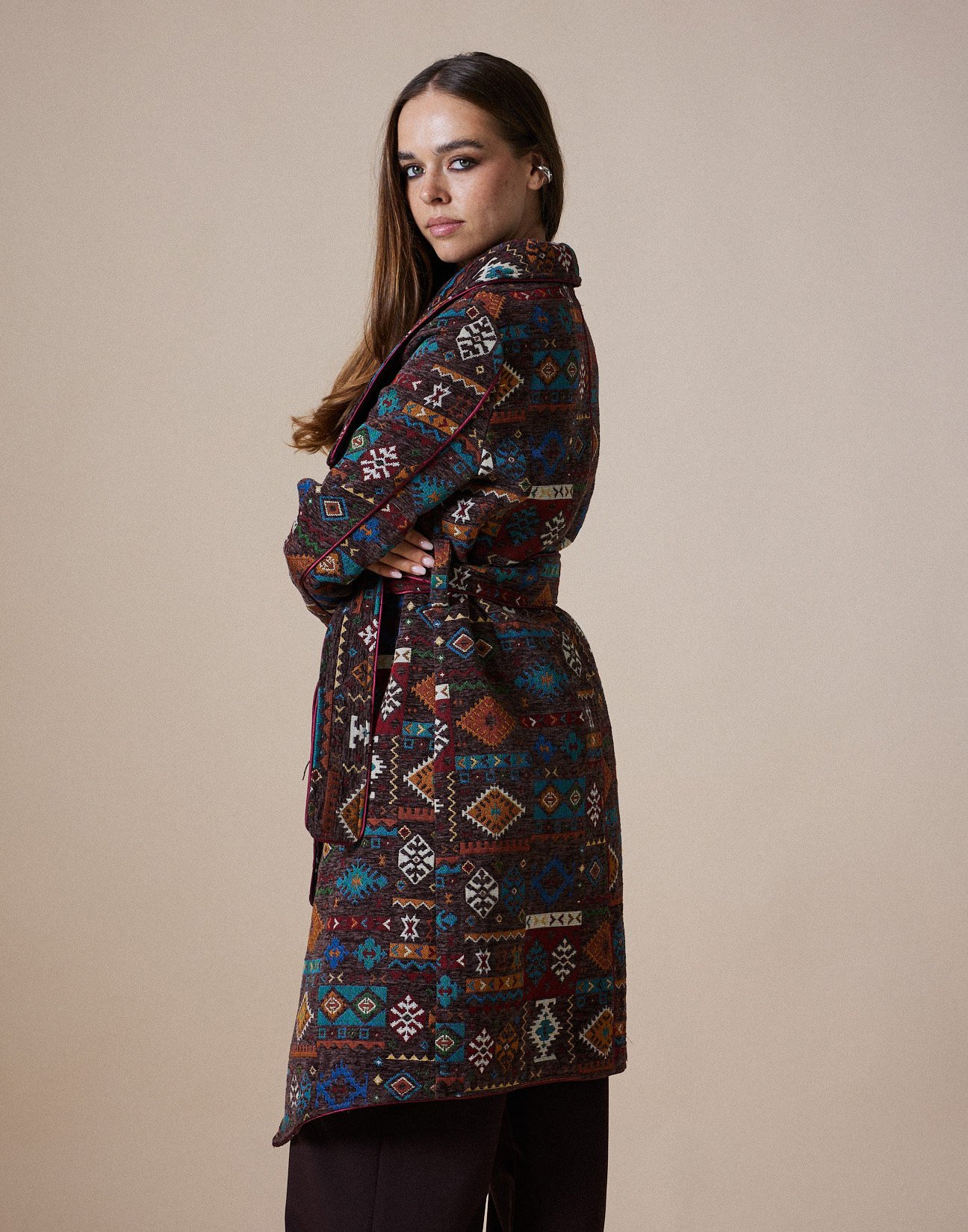 Jacquard coat