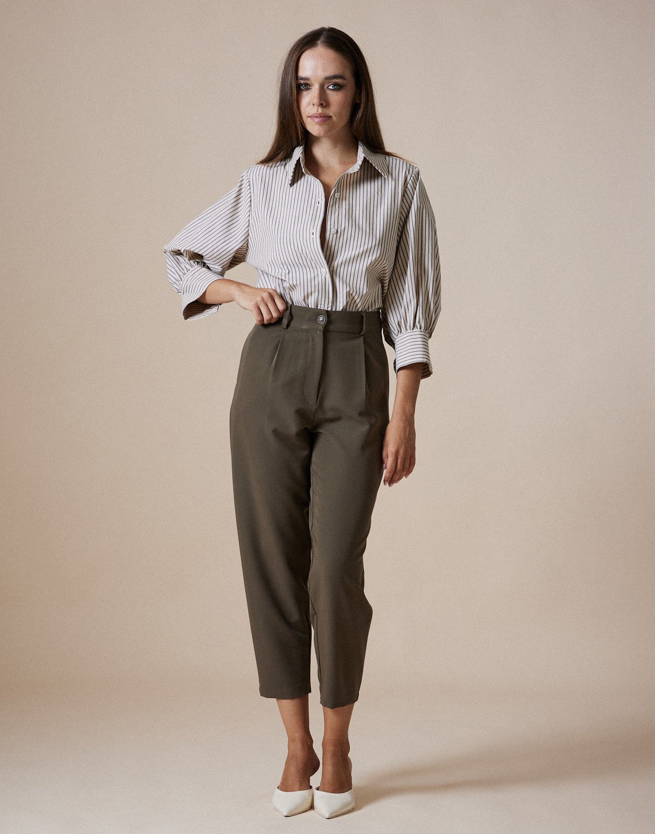 Wide fit trousers