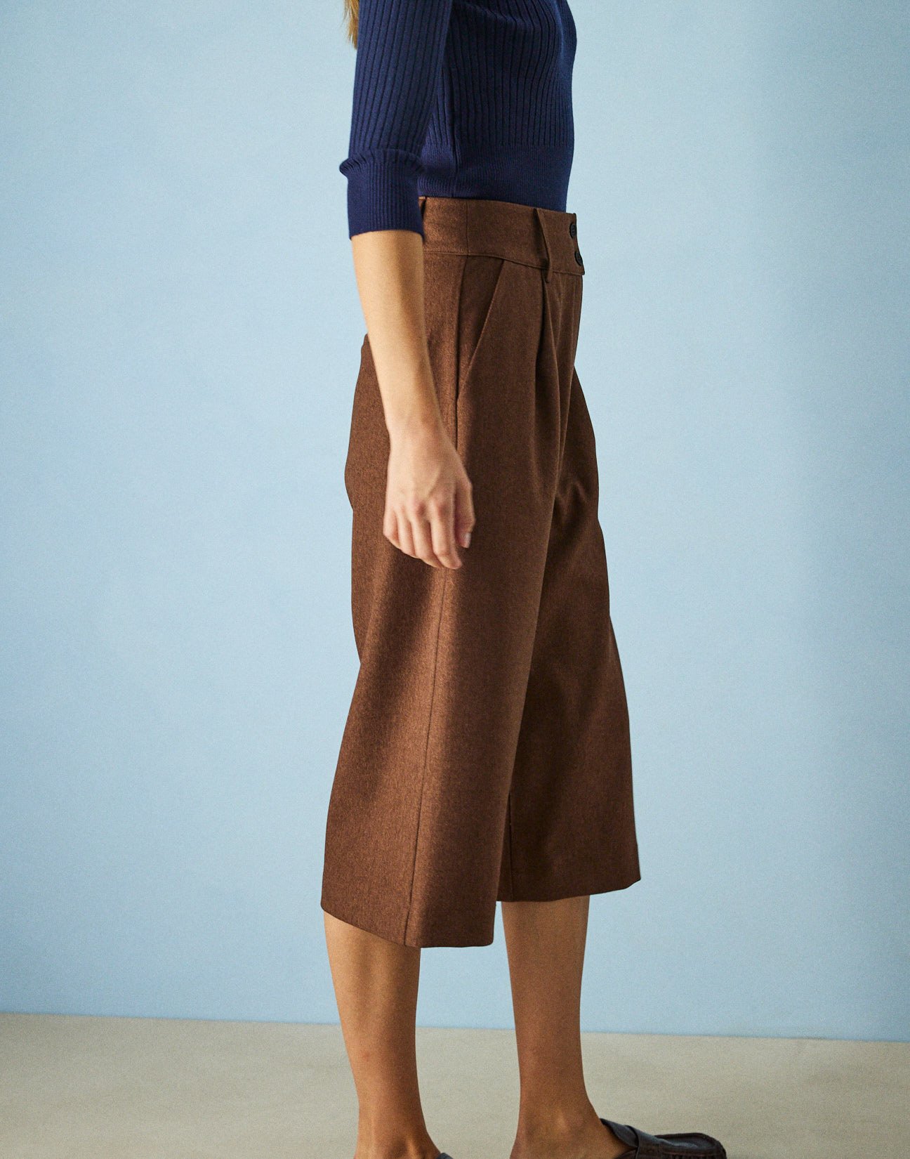 Culotte trousers with pleats