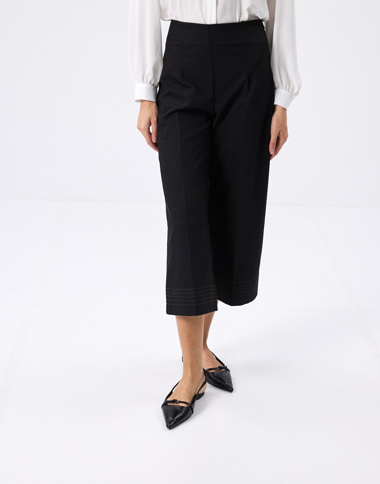 Παντελόνι culotte με γαζιά