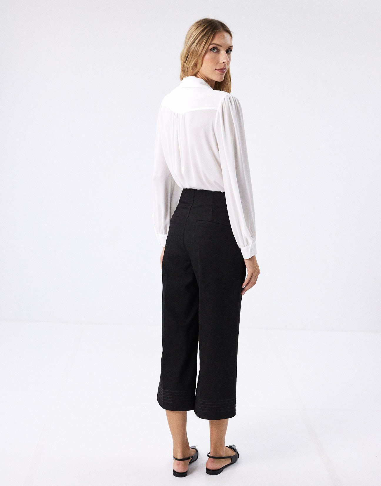 Παντελόνι culotte με γαζιά