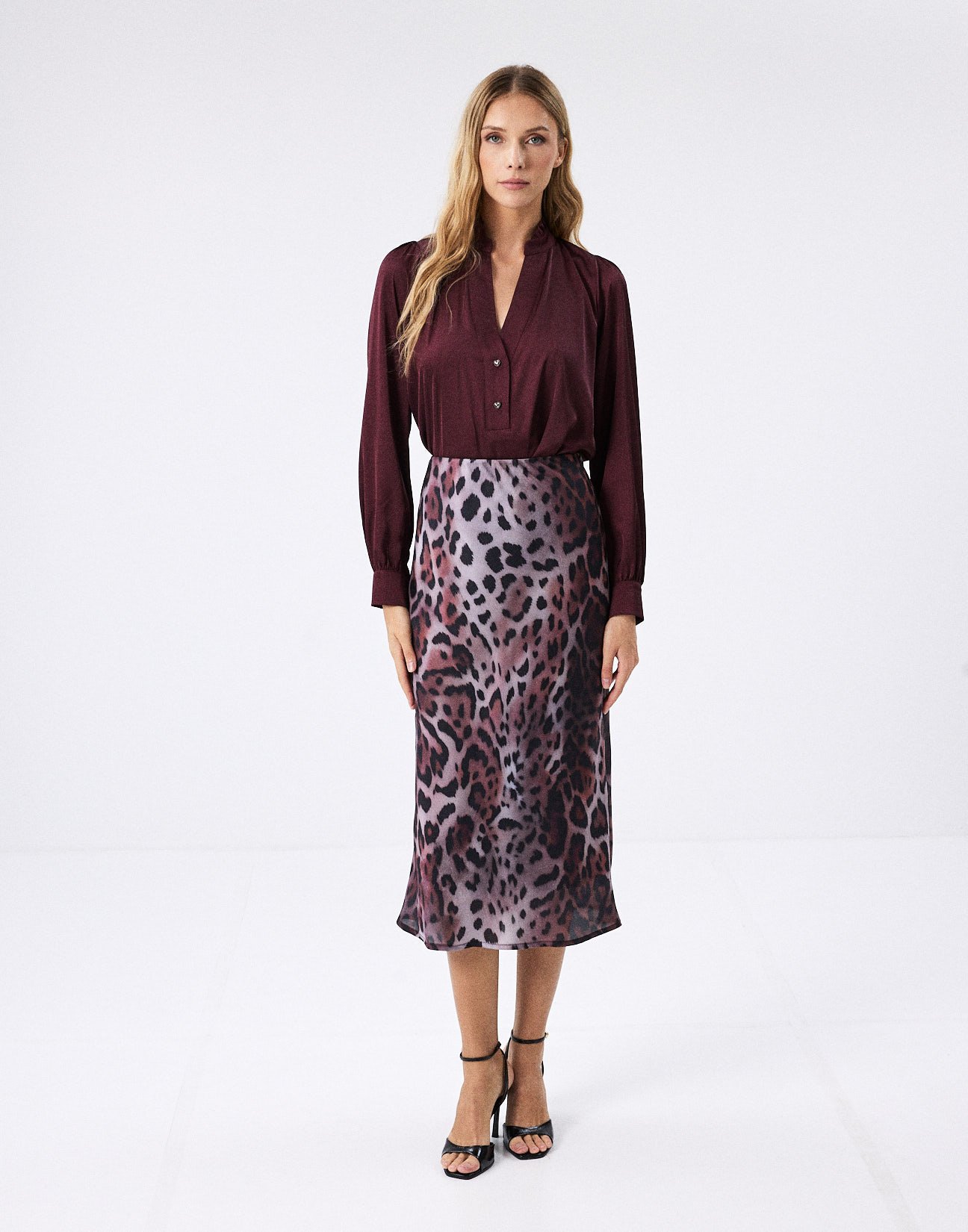 Μίντι animal print φούστα