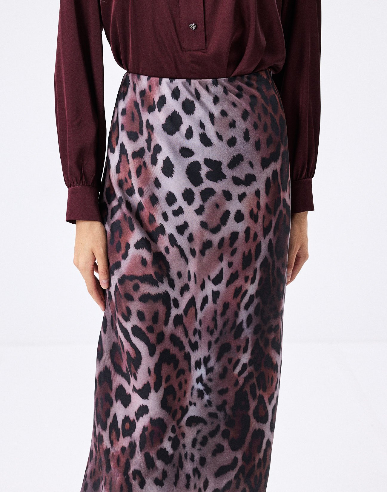 Μίντι animal print φούστα