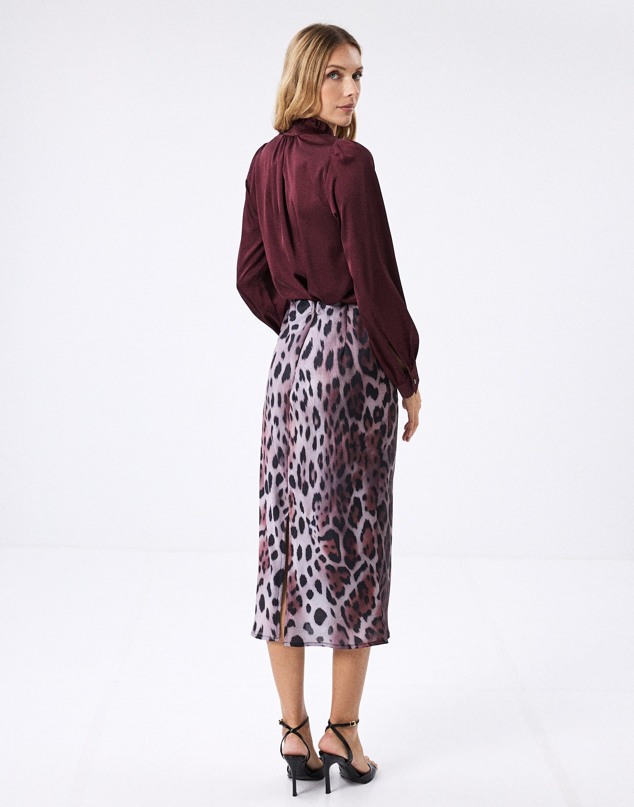 Μίντι animal print φούστα