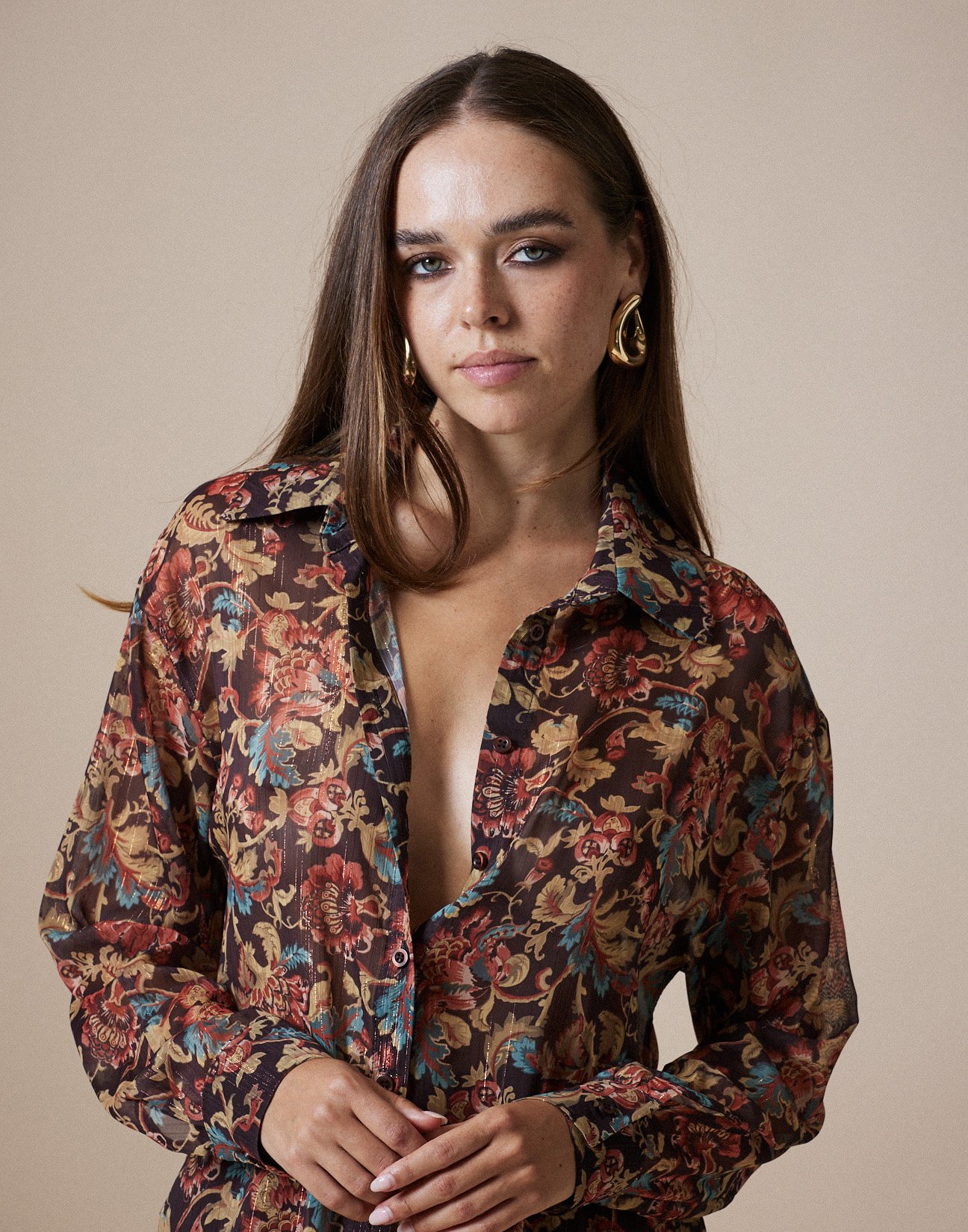 Oversized printed shirt
