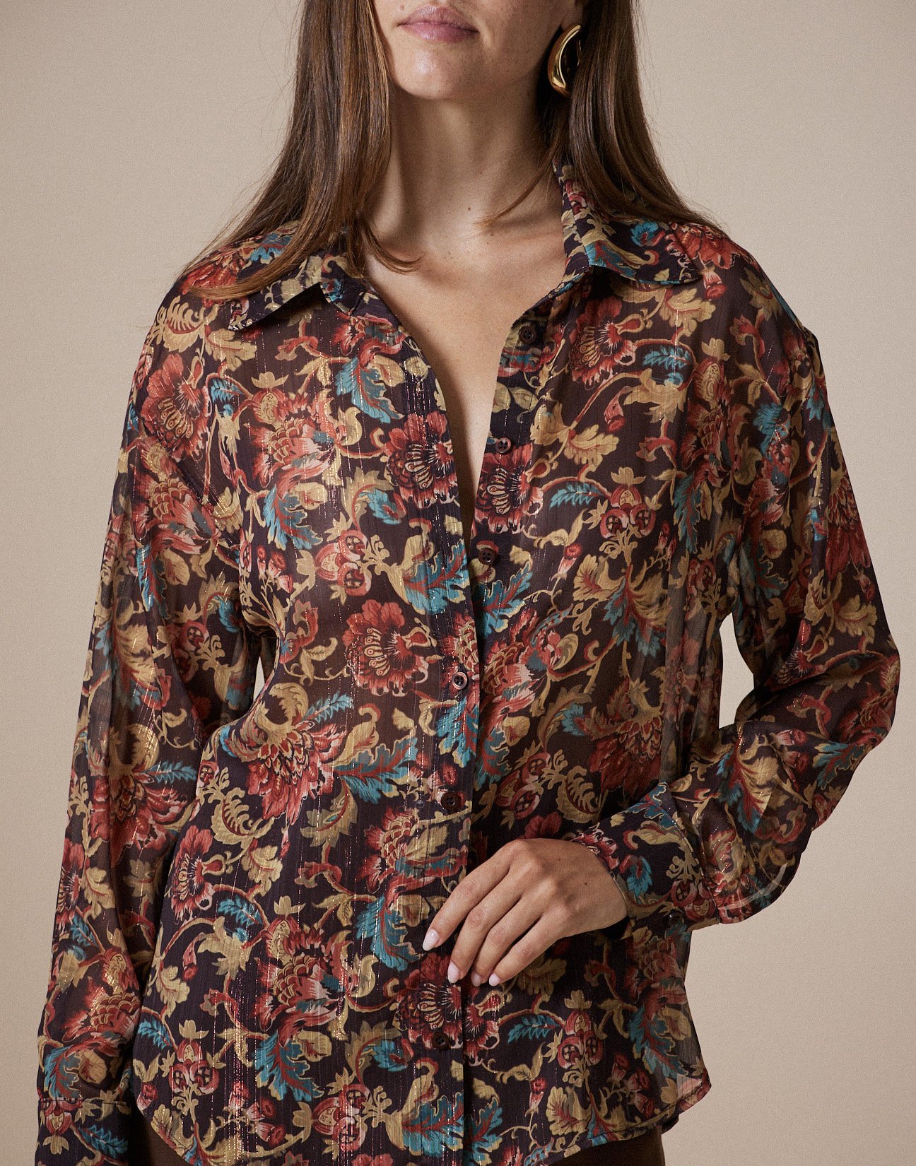 Oversized printed shirt