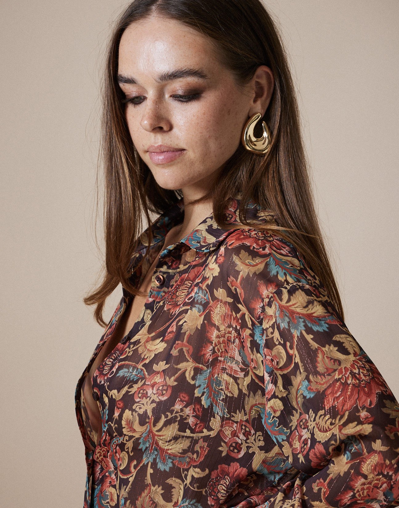 Oversized printed shirt