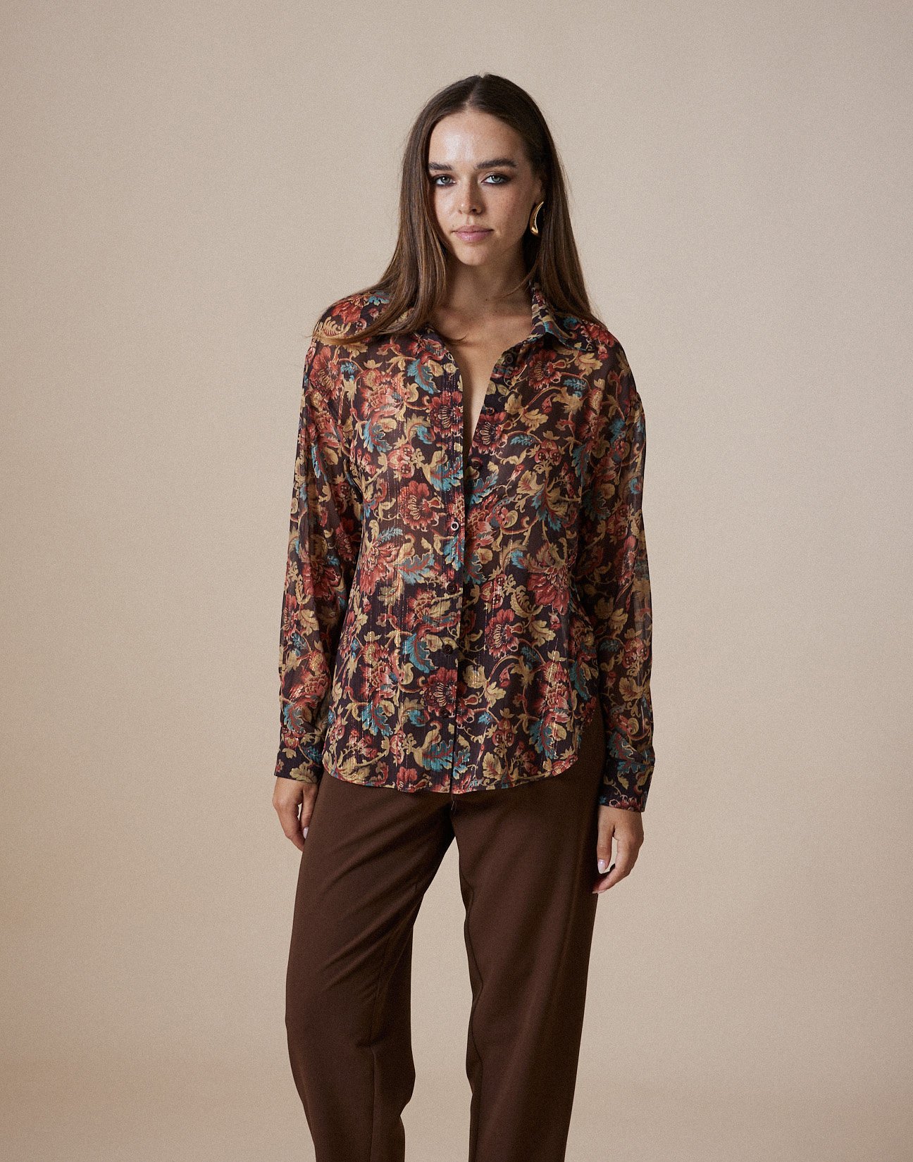 Oversized printed shirt