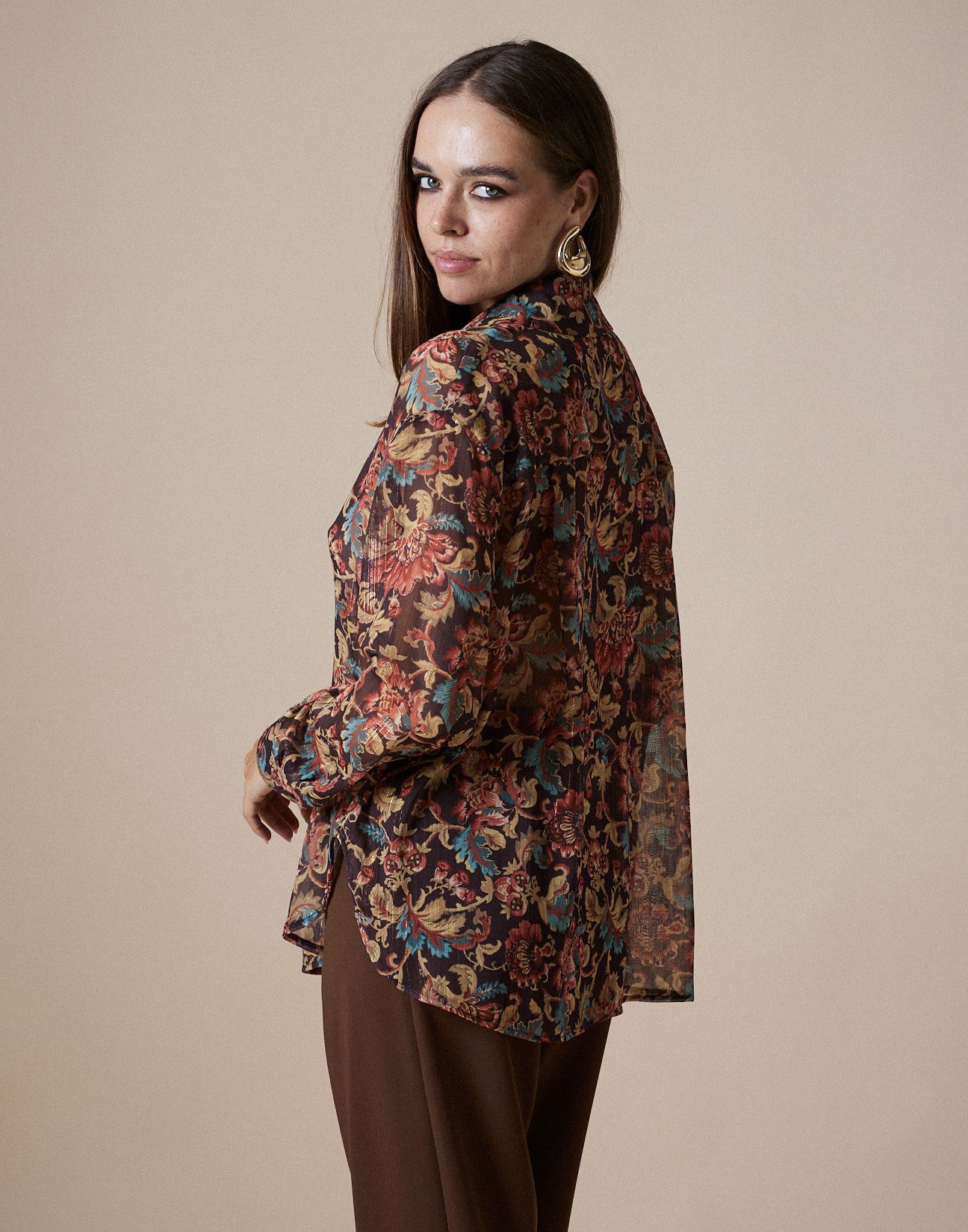 Oversized printed shirt