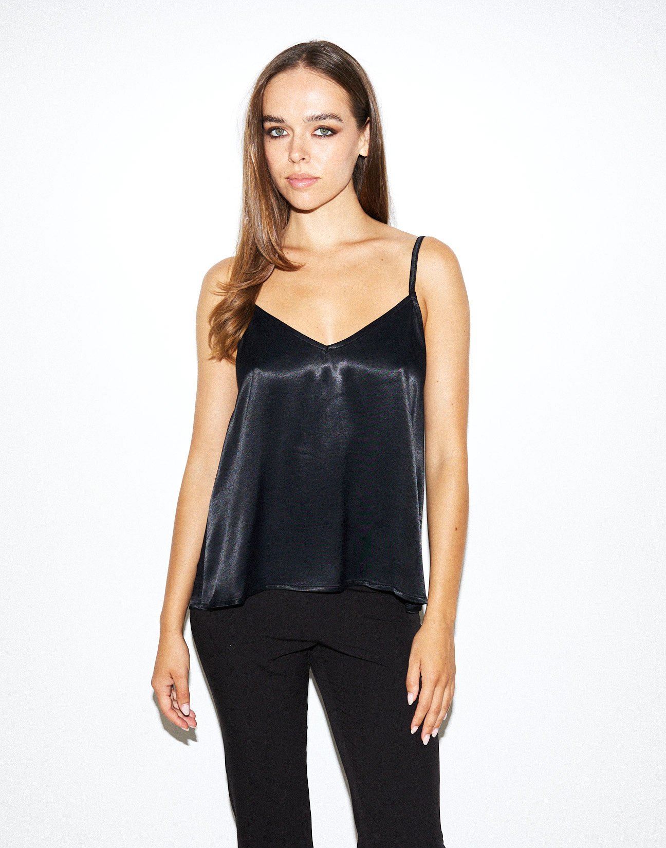 Satin top with straps