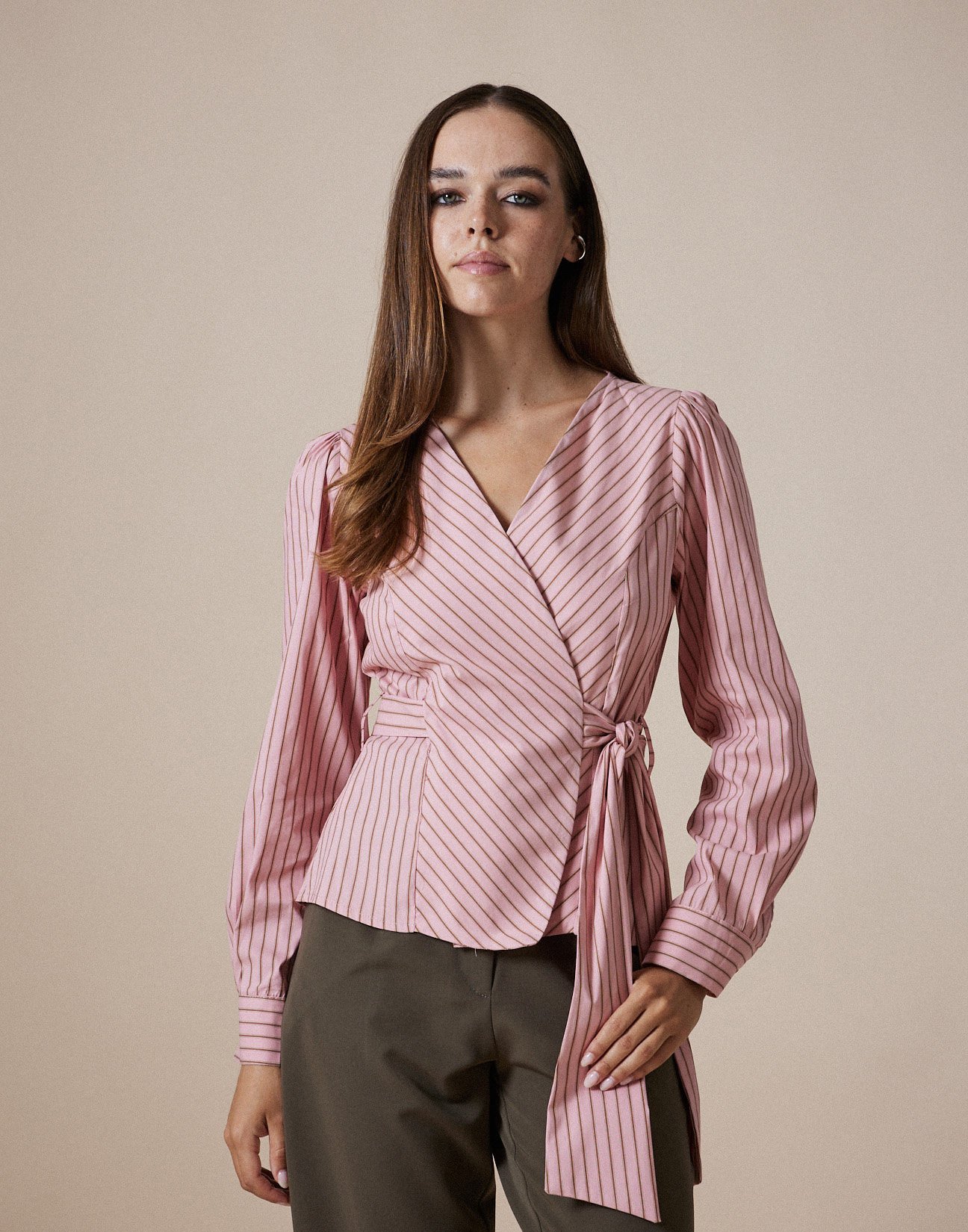 Wraped striped shirt