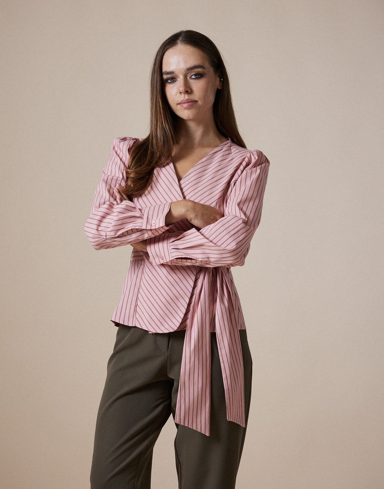 Wraped striped shirt