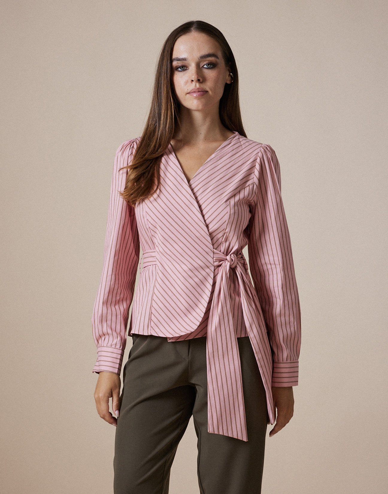 Wraped striped shirt