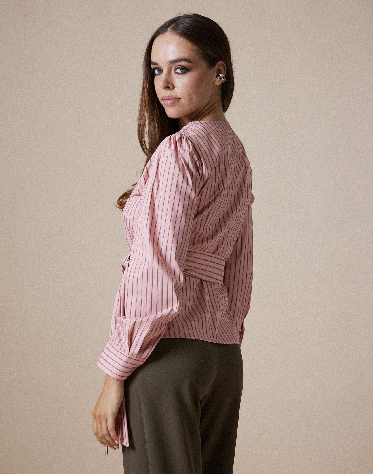 Wraped striped shirt