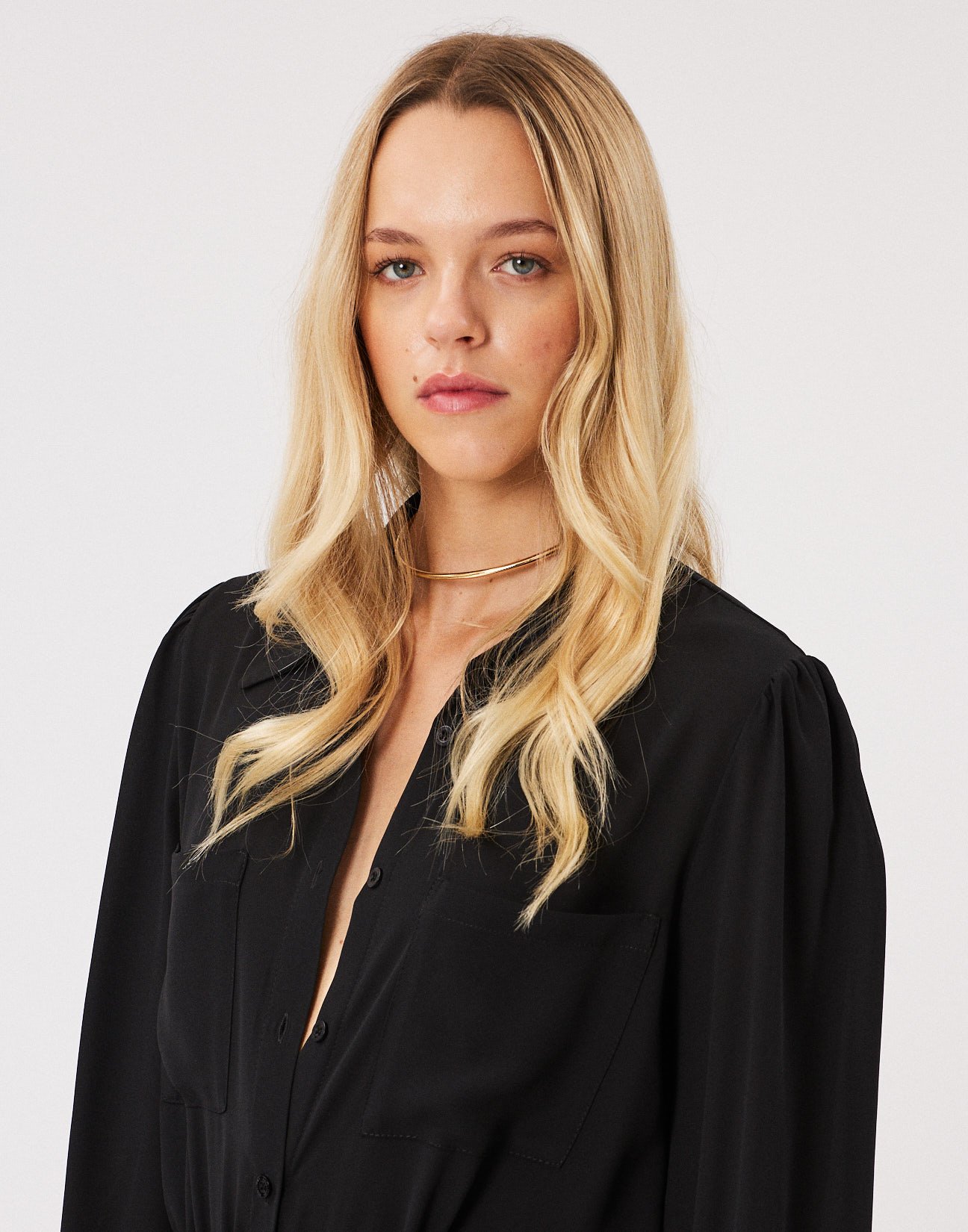 Bodysuit shirt with collar