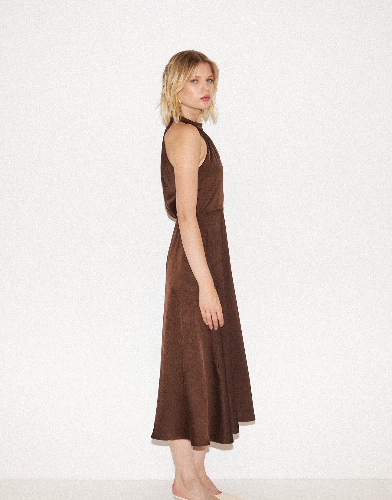 Satin midi dress