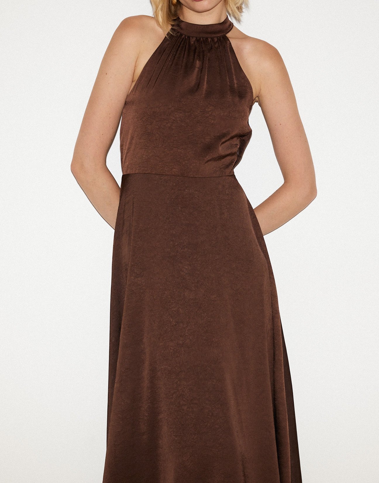 Satin midi dress