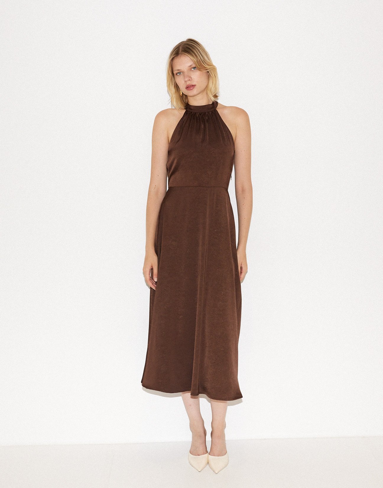 Satin midi dress