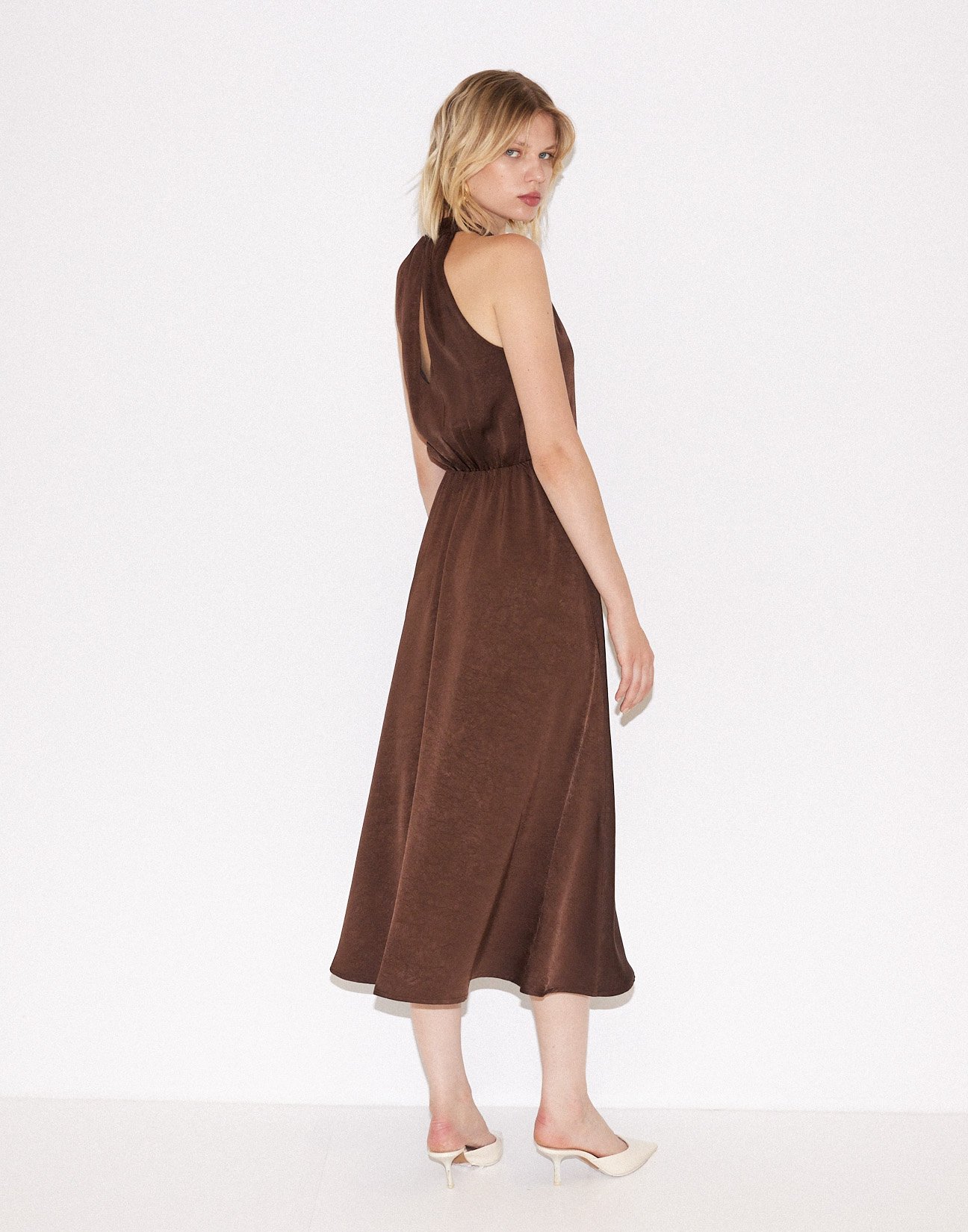 Satin midi dress