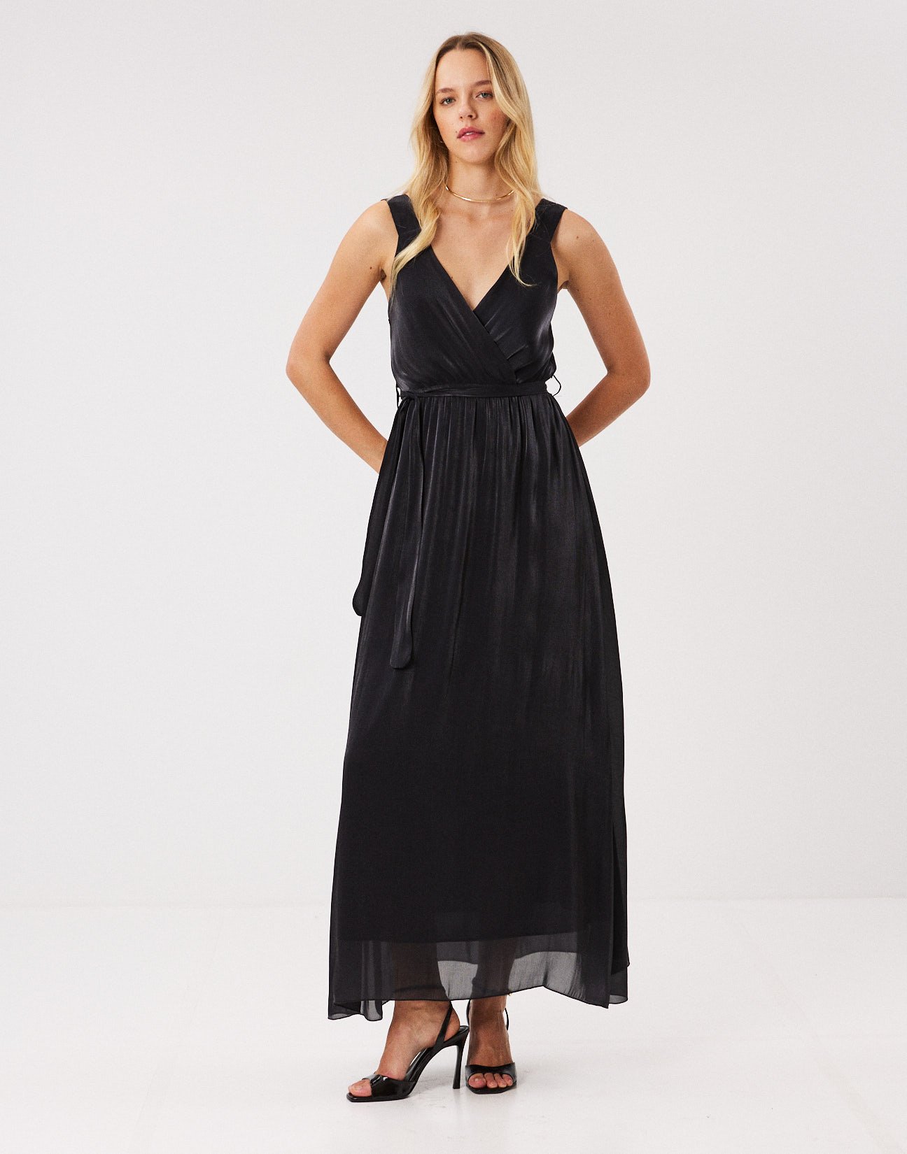 Shimmer effect maxi dress
