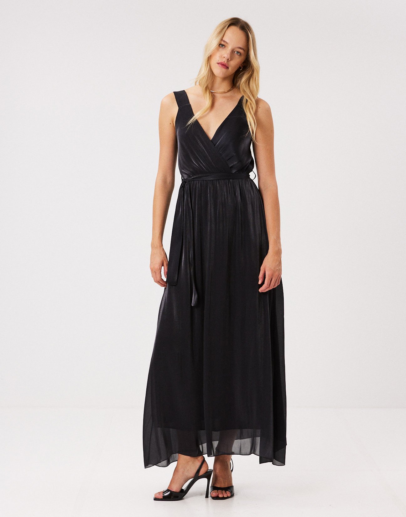 Shimmer effect maxi dress