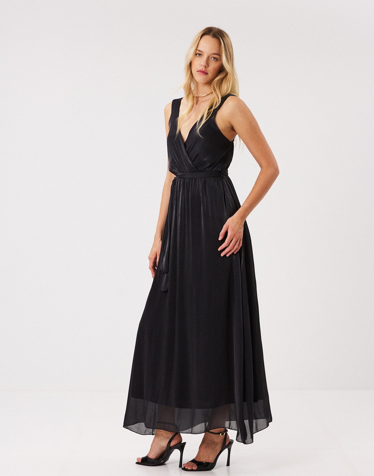 Shimmer effect maxi dress