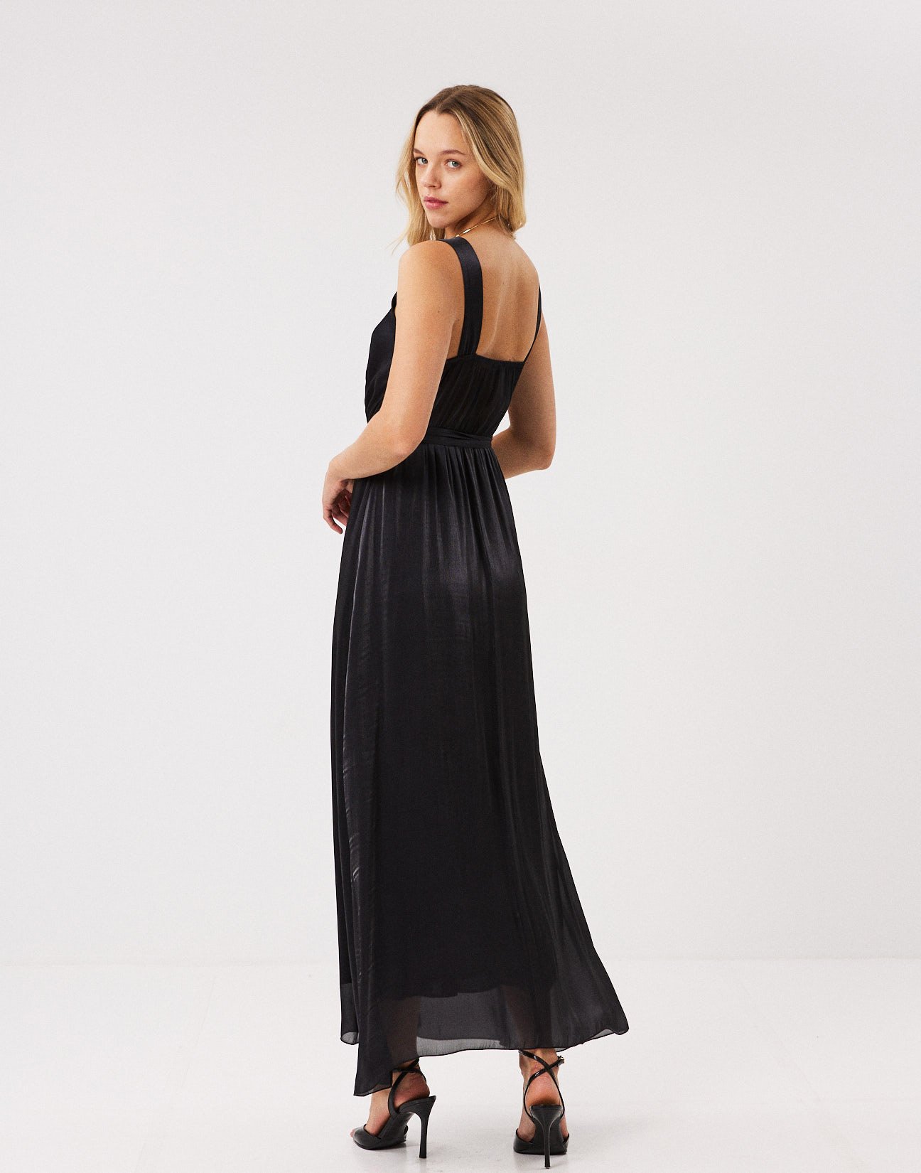 Shimmer effect maxi dress