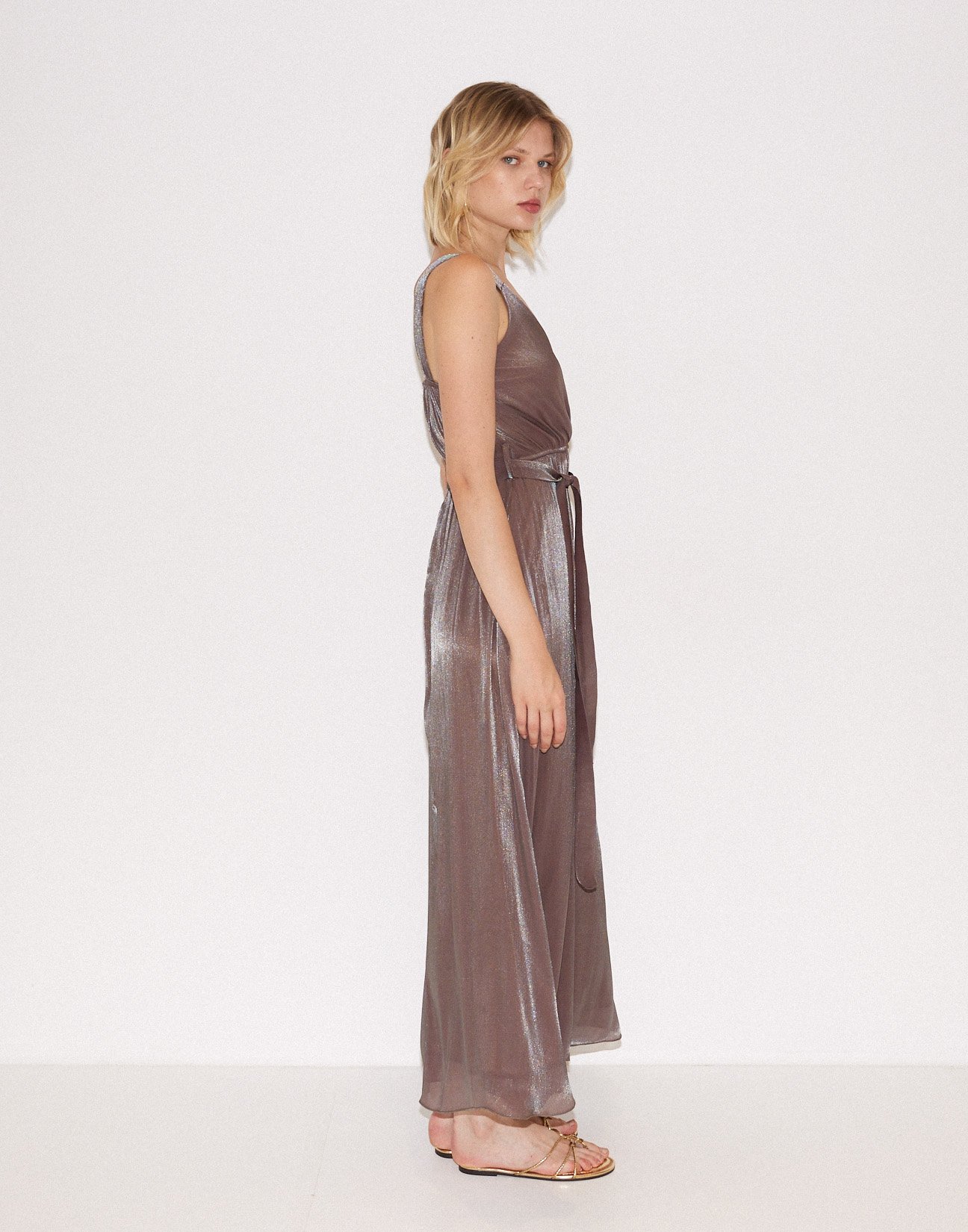 Shimmer effect maxi dress