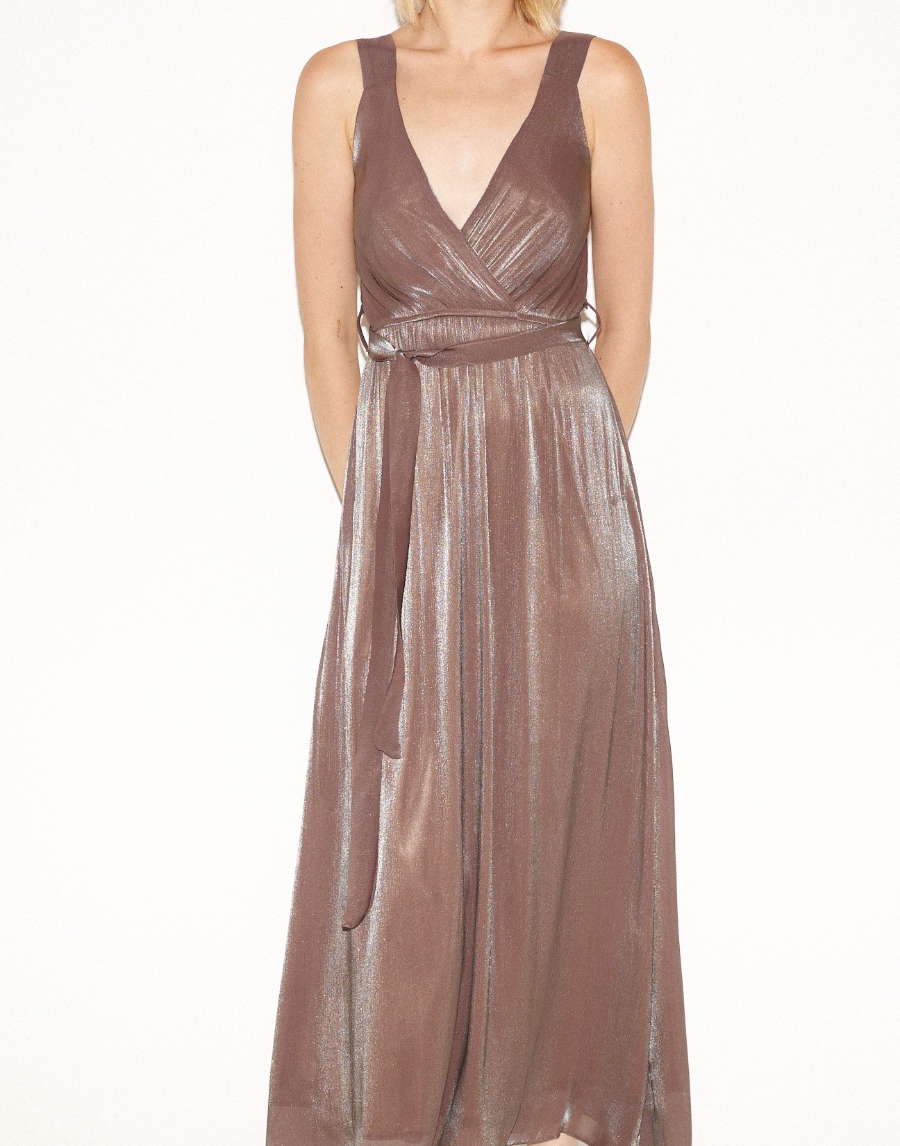 Shimmer effect maxi dress