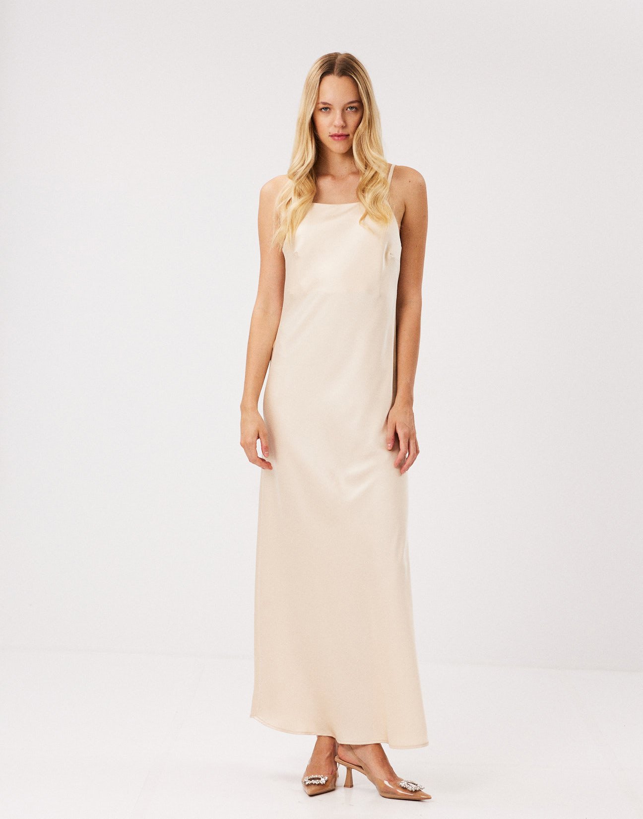 Satin maxi dress