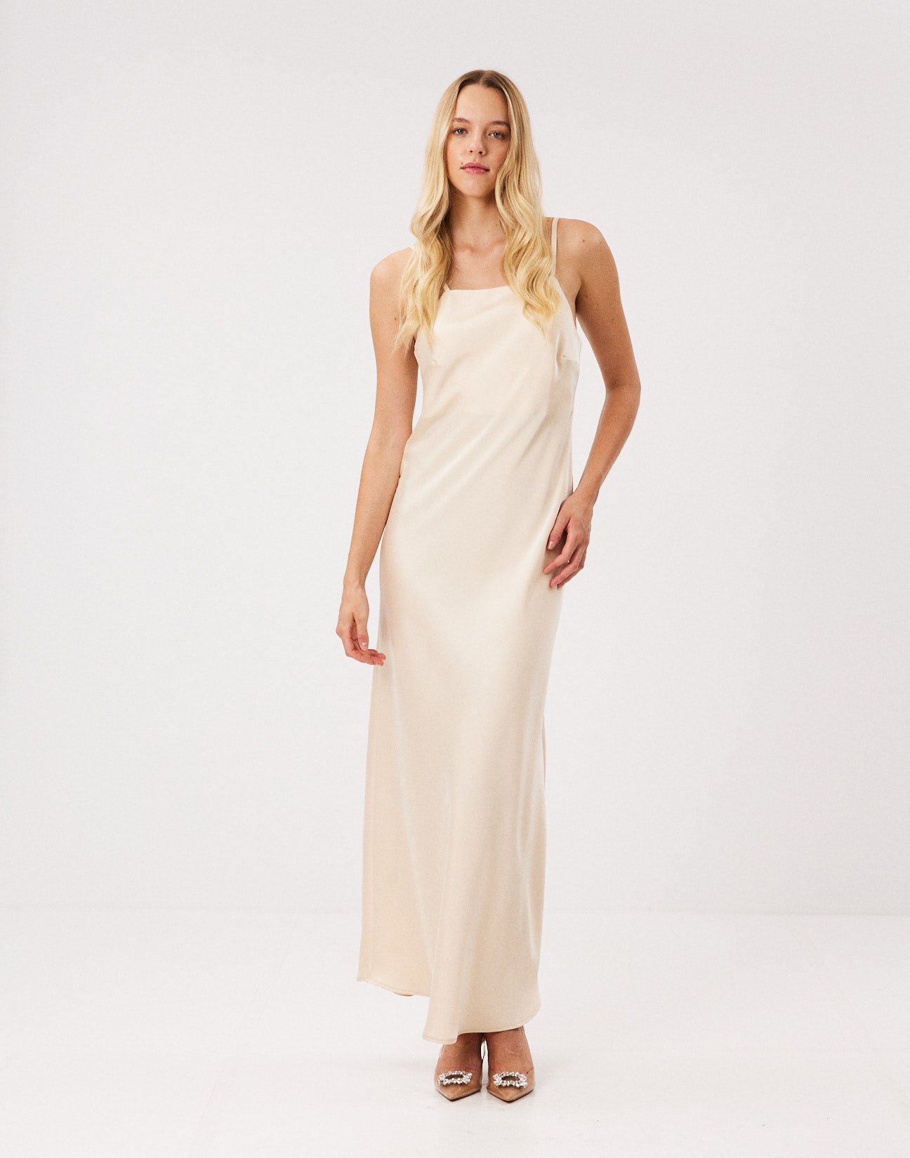 Satin maxi dress