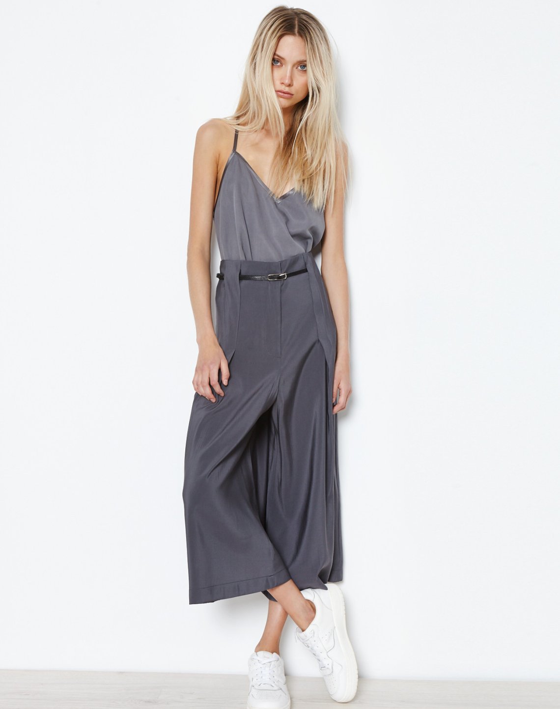 Culottes with pleating detail