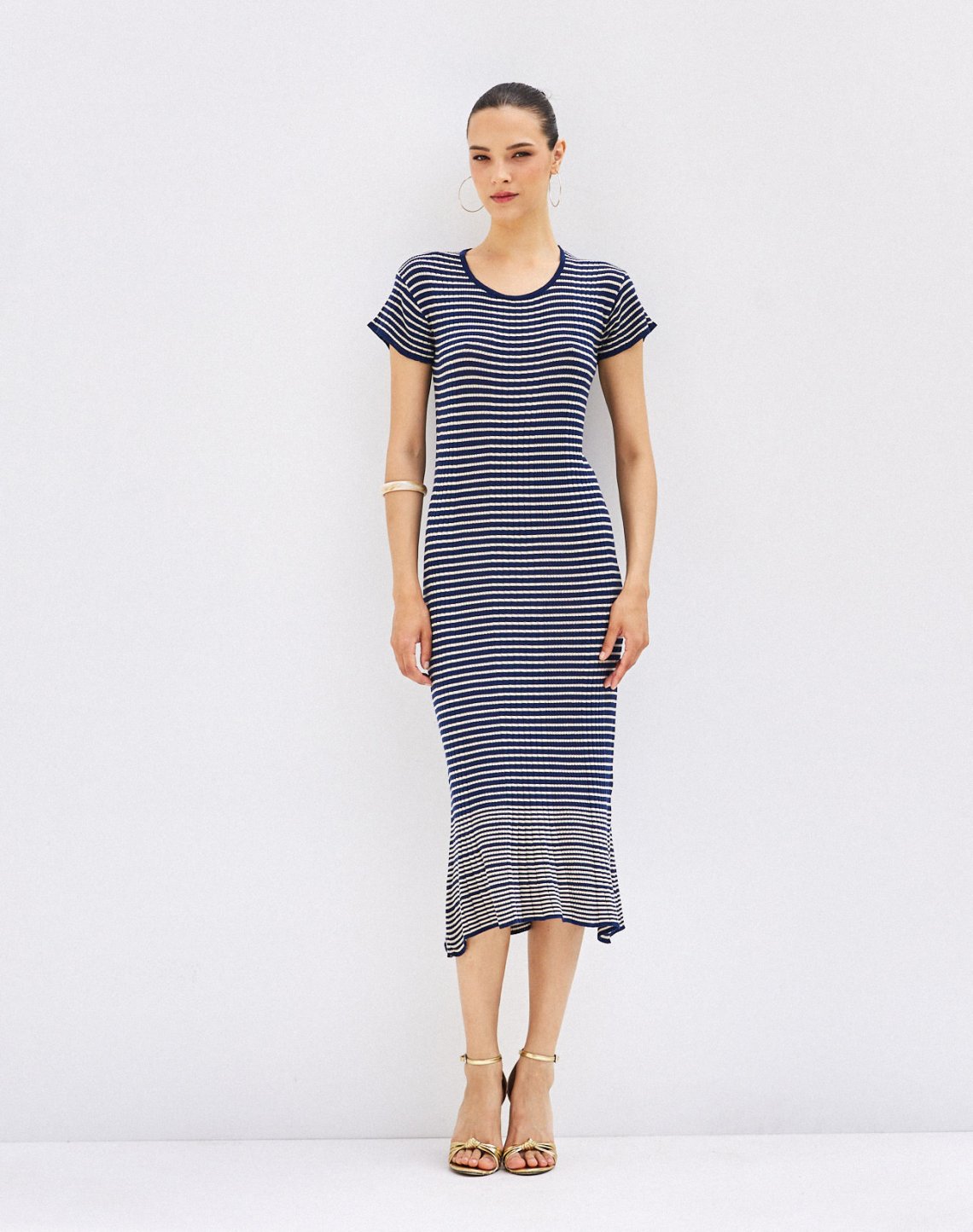 Striped knit dress