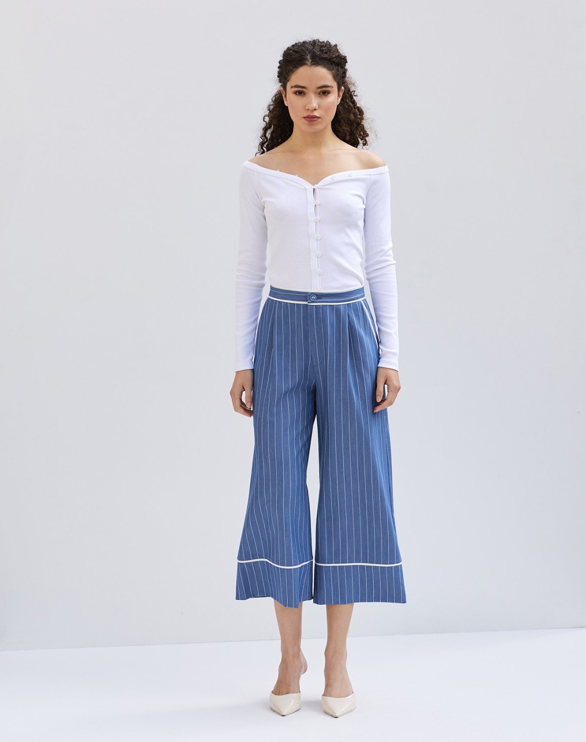 Culotte with contrast piping