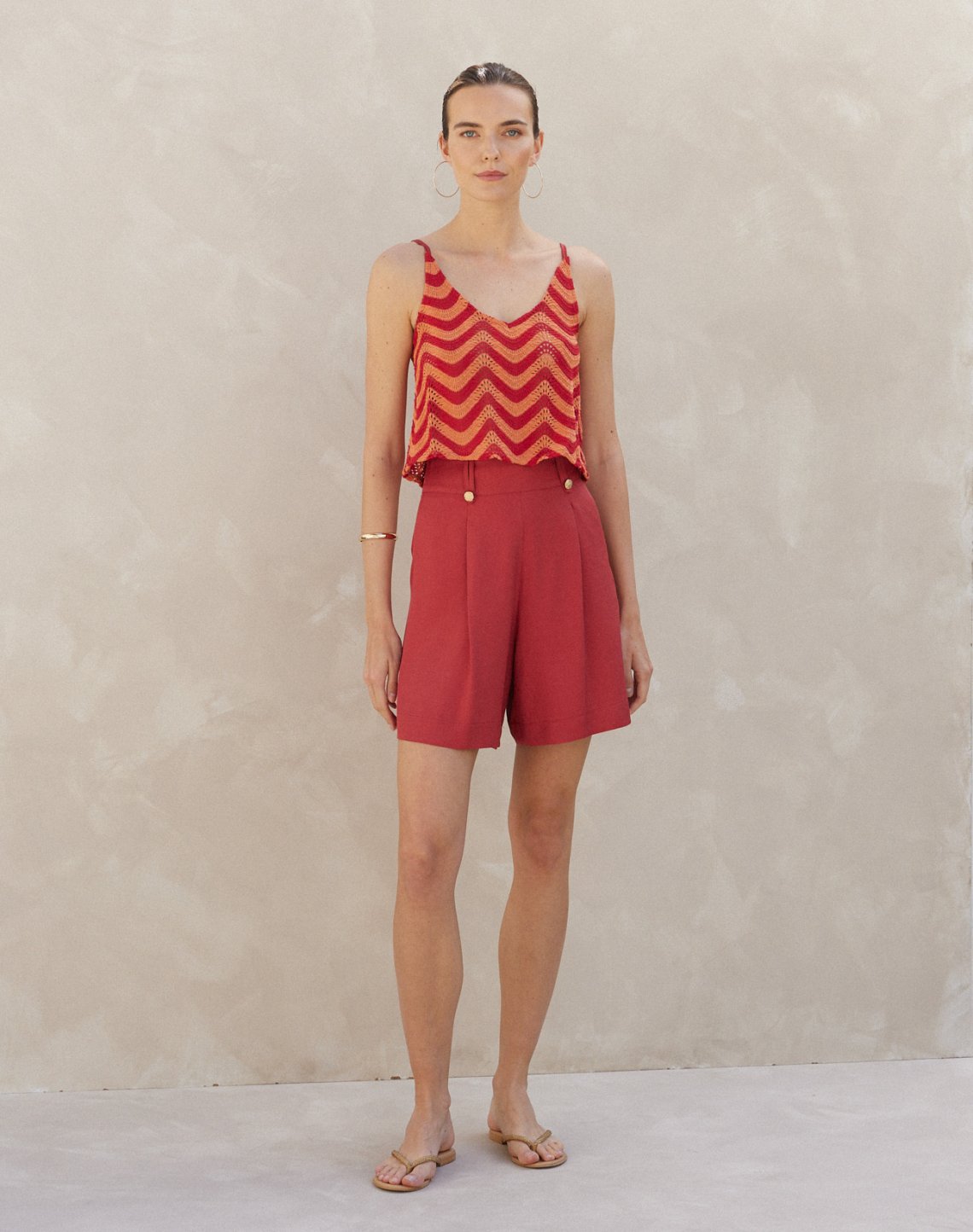 Linen bermouda shorts