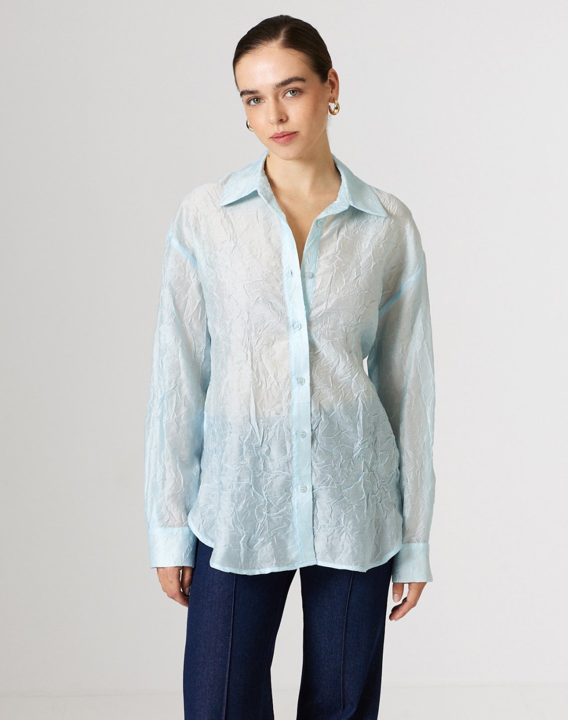 Crinkled effect shirt