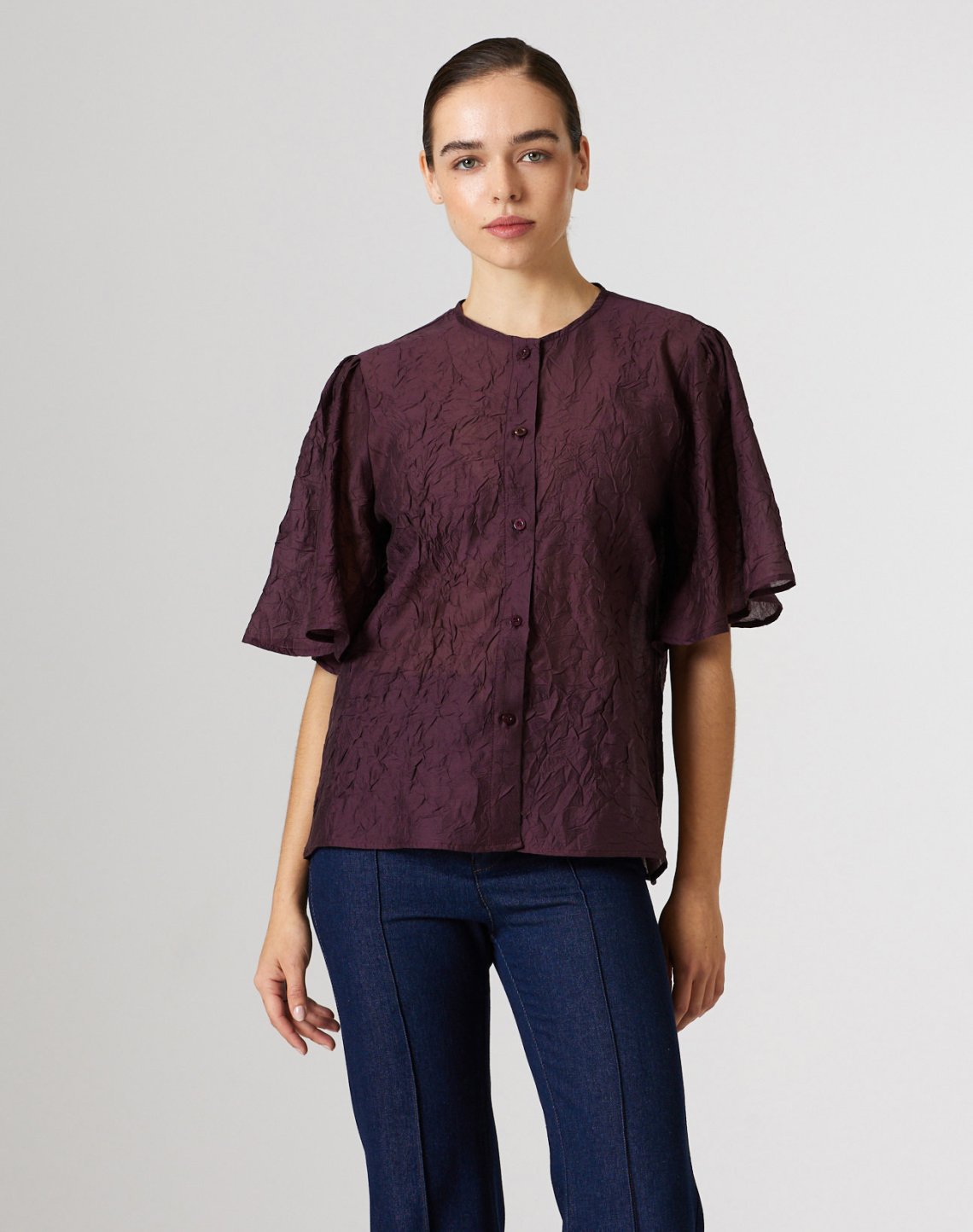 Crinkled effect shirt
