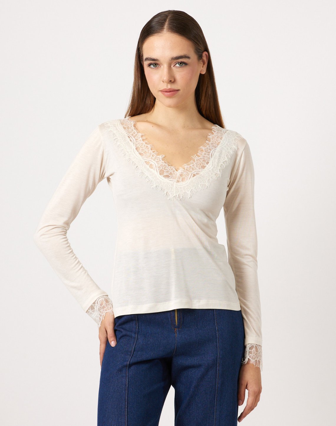 Top with lace detail
