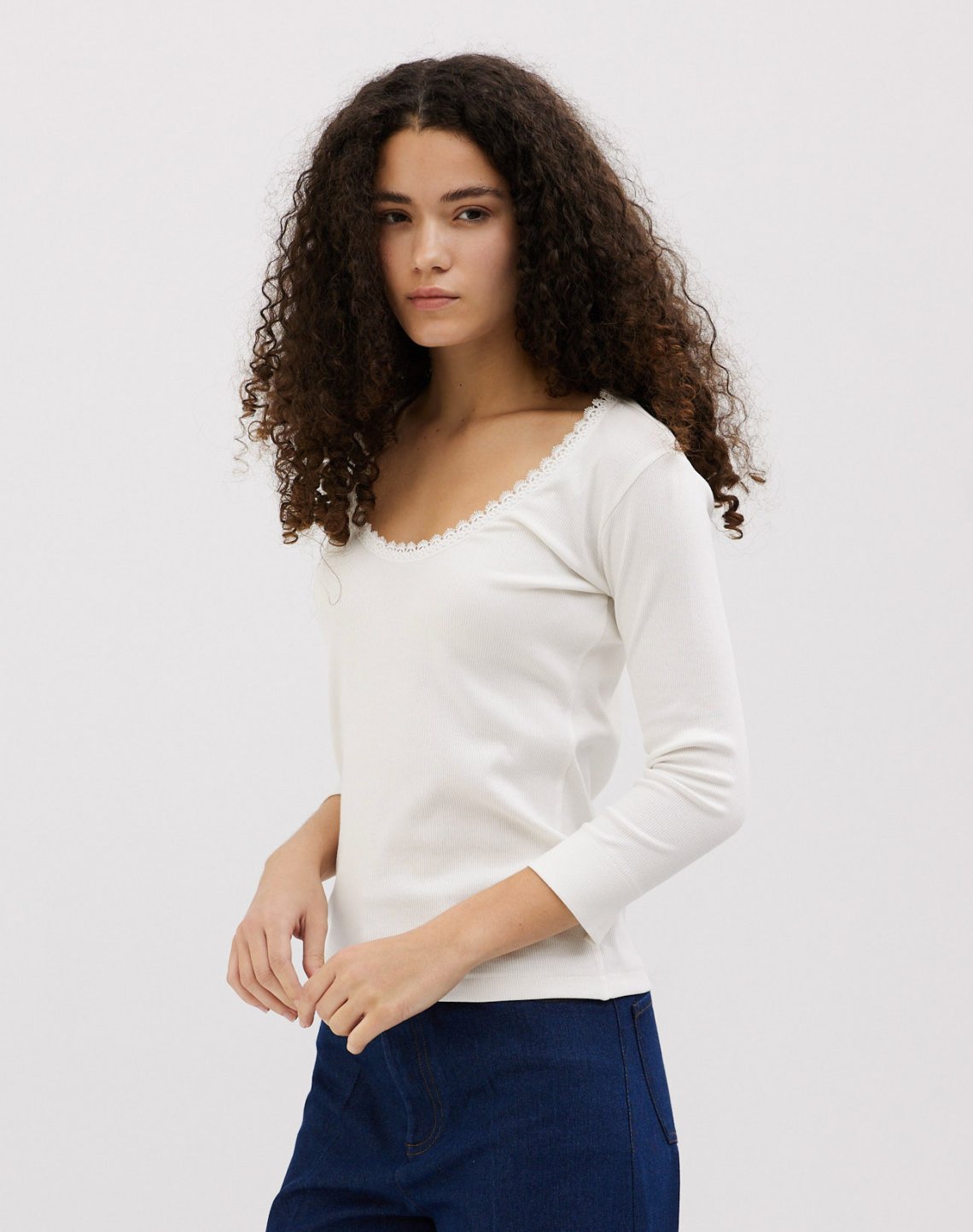 Top with lace