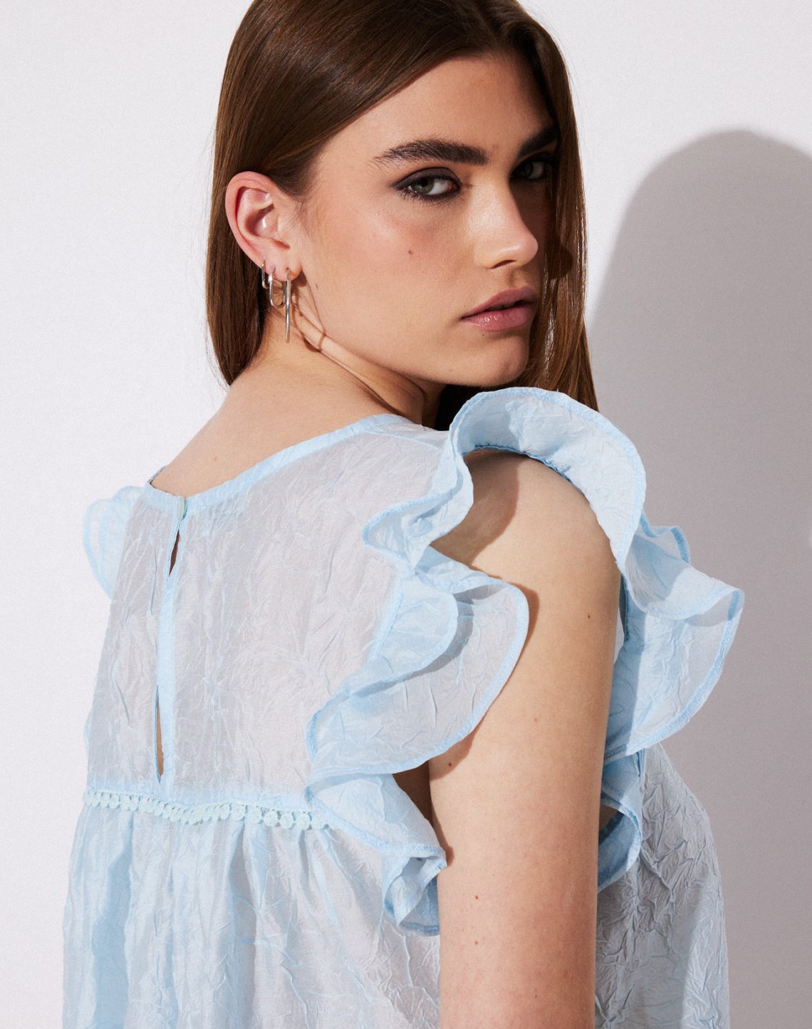 Crinkled effect blouse