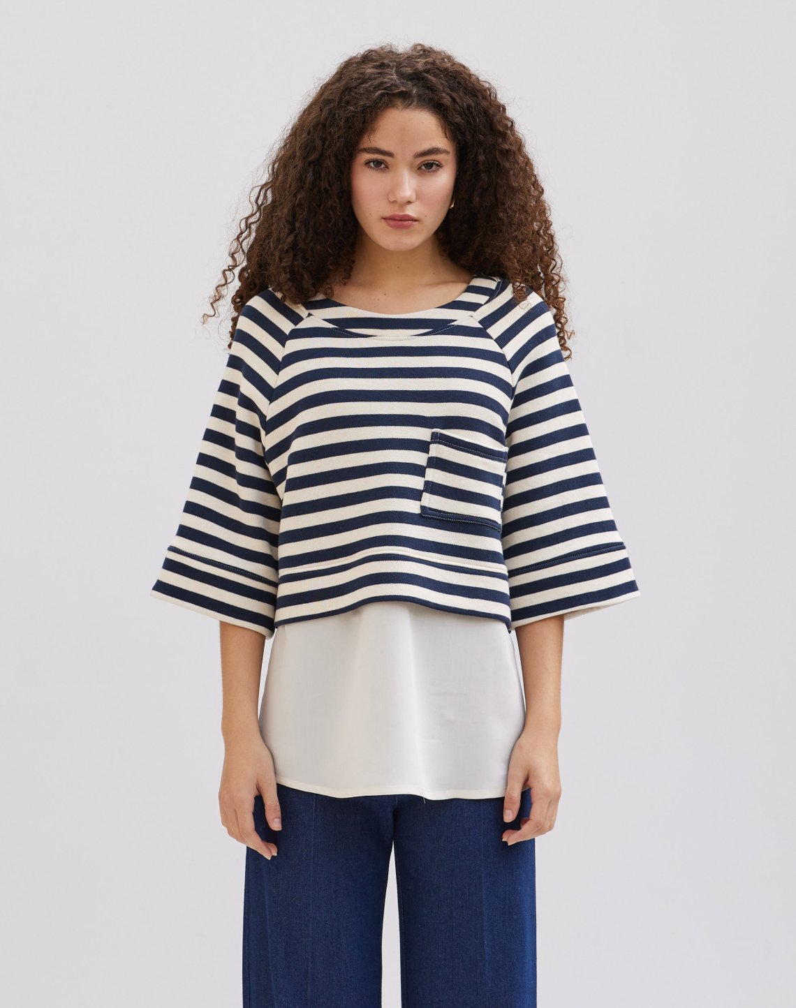 Matching fabric sweatshirt