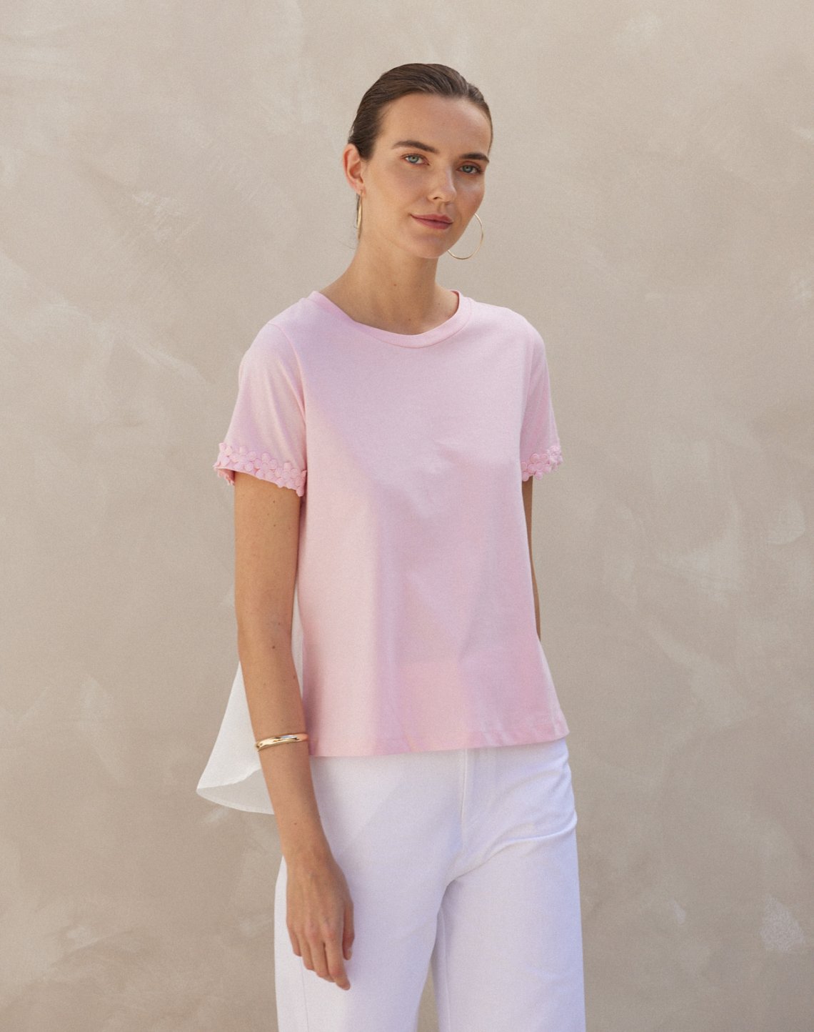Matching fabric blouse