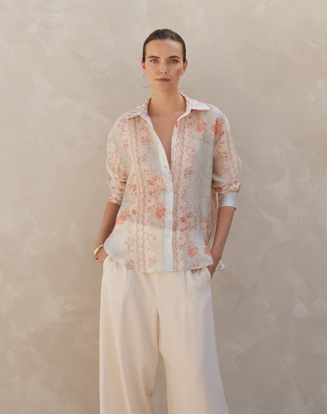 Oversized printed shirt