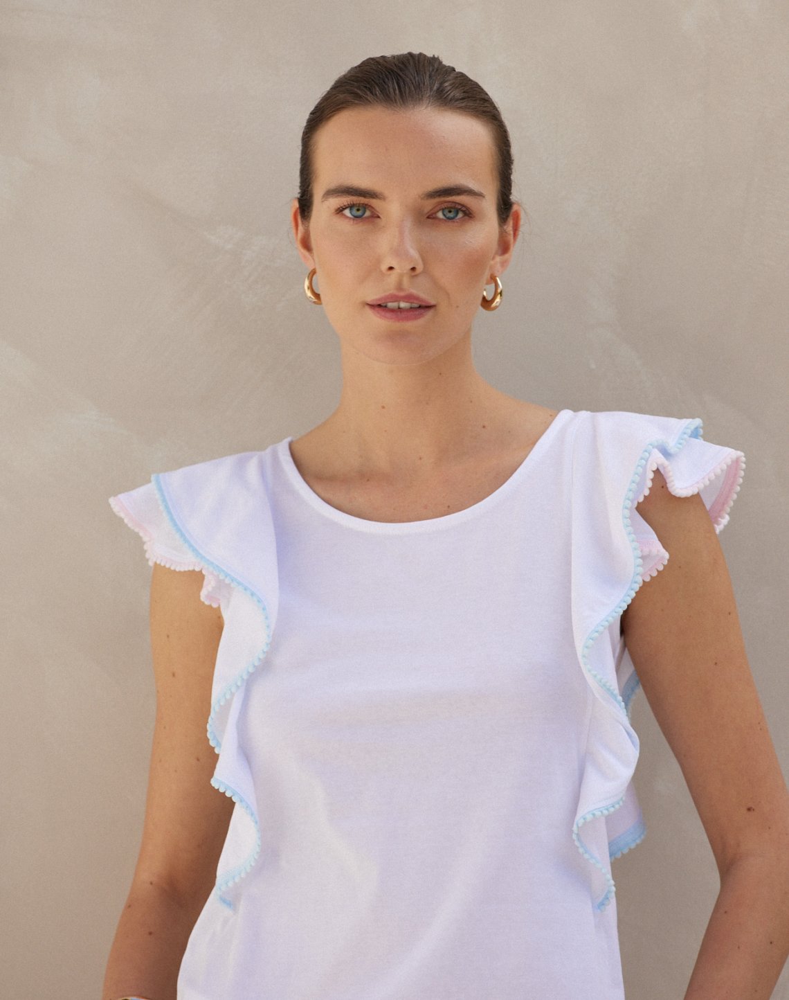 Top with ruffles