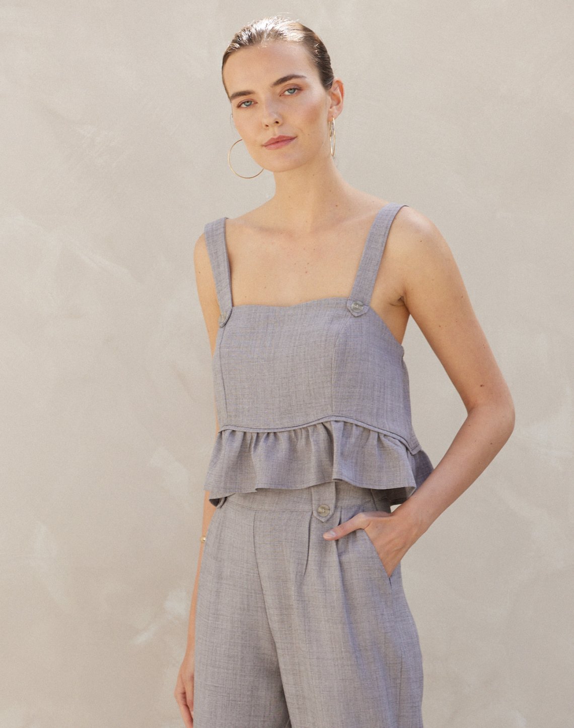 Top with ruffles