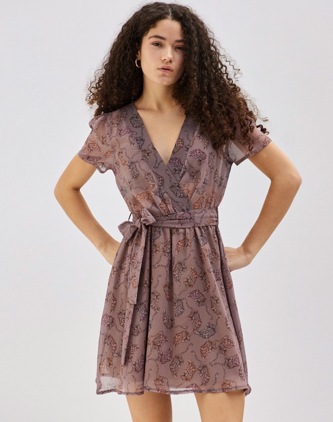 Printed mini dress